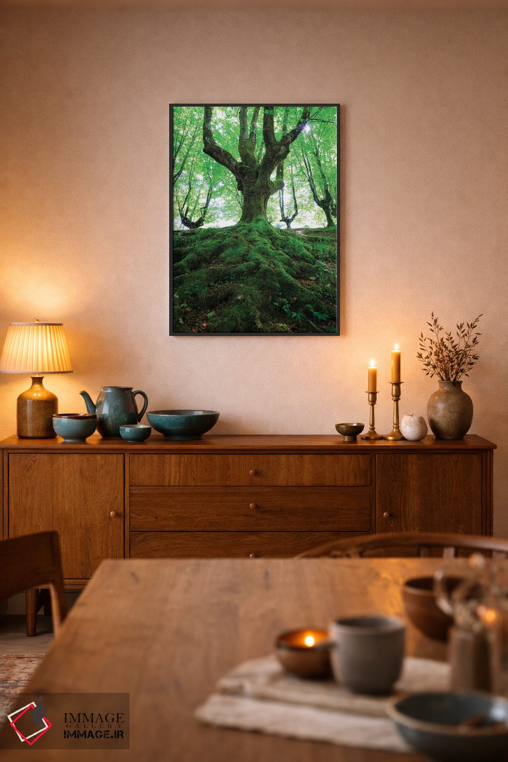 تابلو دکوراتیو جنگل سبز اثر مائورو باتیستلی - D6B