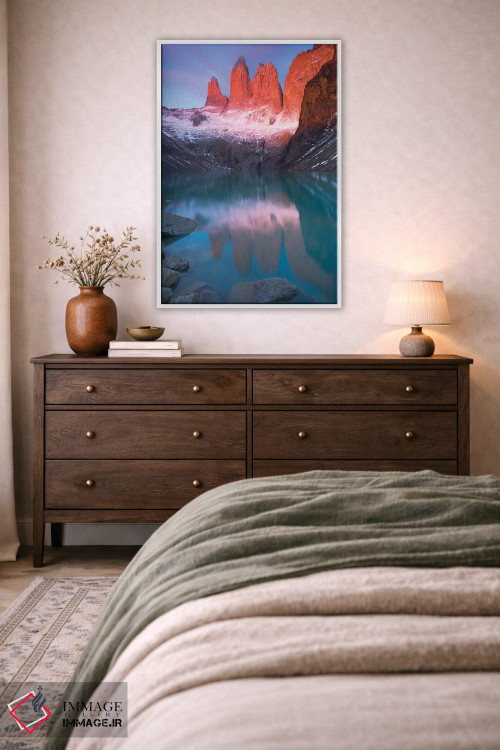 تابلو دکوراتیو انعکاس برج اثر مائورو باتیستلی - D3W