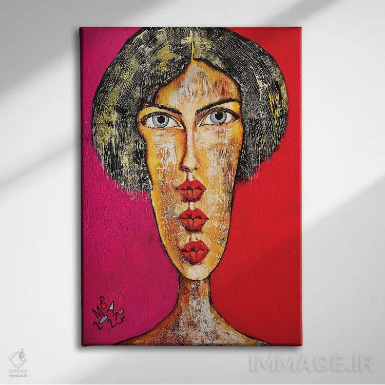 تابلو دکوراتیو سه بوسه اثر میخائیل بارانوفسکی - نمای روبهرو روی دیوار