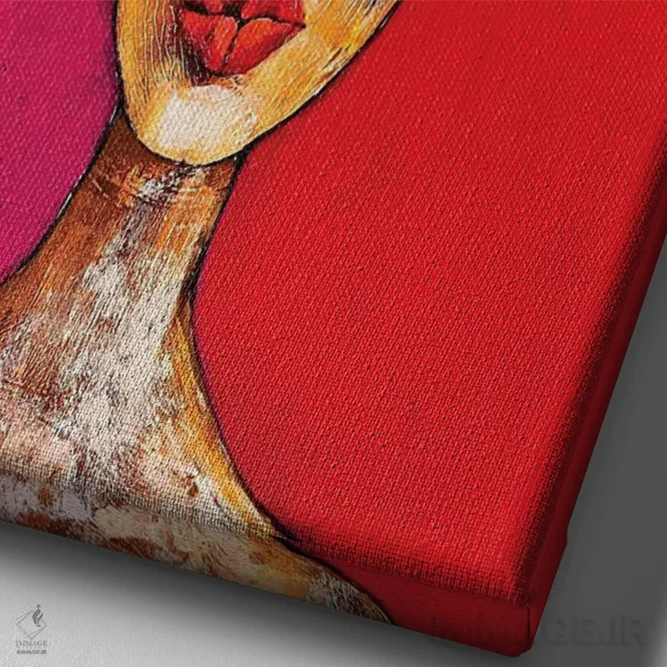 تابلو دکوراتیو سه بوسه اثر میخائیل بارانوفسکی - نمای نزدیک بافت بوم