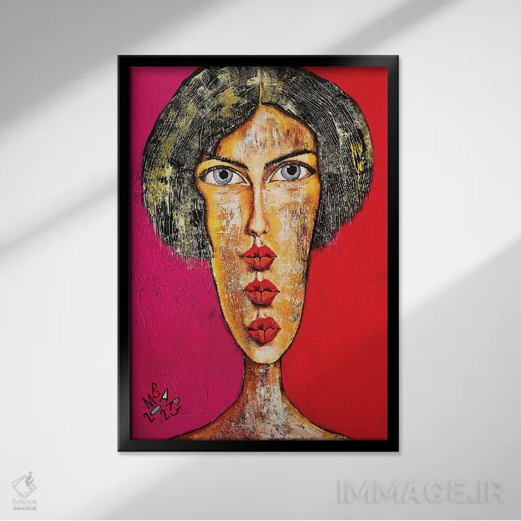 تابلو دکوراتیو سه بوسه اثر میخائیل بارانوفسکی - نمای قابدار مشکی