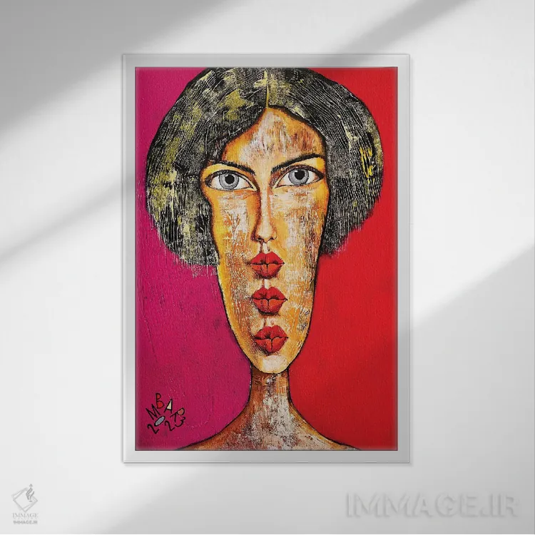 تابلو دکوراتیو سه بوسه اثر میخائیل بارانوفسکی - نمای قابدار سفید