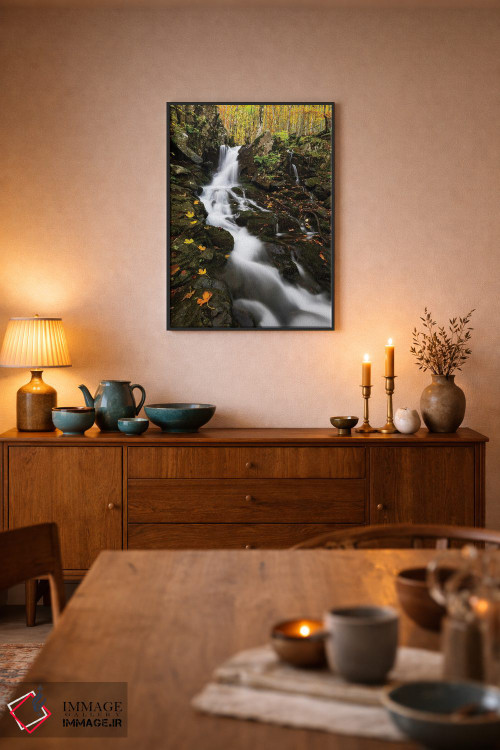 تابلو دکوراتیو آبشار پاییزی اثر مائورو باتیستلی - D6B