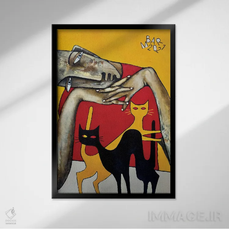 تابلو دکوراتیو تخیل مهار شده اثر میخائیل بارانوفسکی - نمای قابدار مشکی