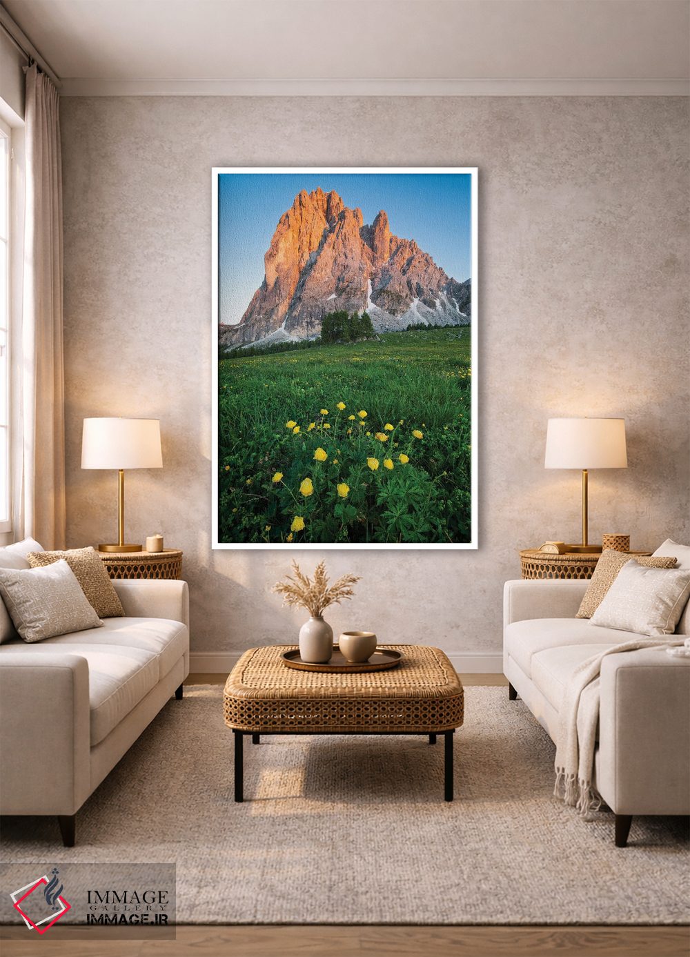 تابلو دکوراتیو شکوفایی در دولومیت ها اثر مائورو باتیستلی - D1W