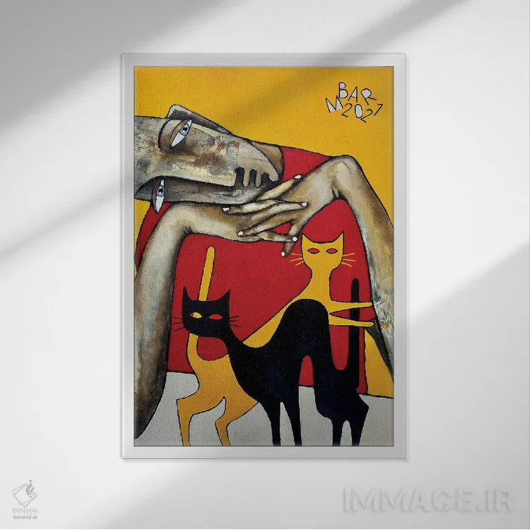 تابلو دکوراتیو تخیل مهار شده اثر میخائیل بارانوفسکی - نمای قابدار سفید