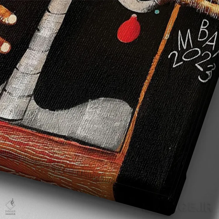 تابلو دکوراتیو ضیافتی که همیشه با توست اثر میخائیل بارانوفسکی - نمای نزدیک بافت بوم