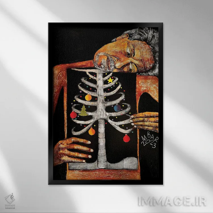 تابلو دکوراتیو ضیافتی که همیشه با توست اثر میخائیل بارانوفسکی - نمای قابدار مشکی