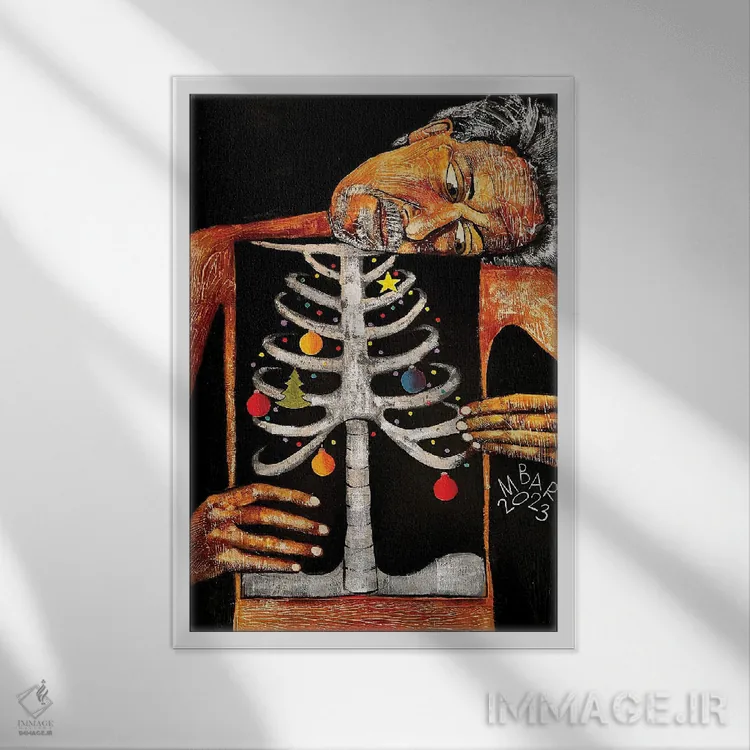 تابلو دکوراتیو ضیافتی که همیشه با توست اثر میخائیل بارانوفسکی - نمای قابدار سفید