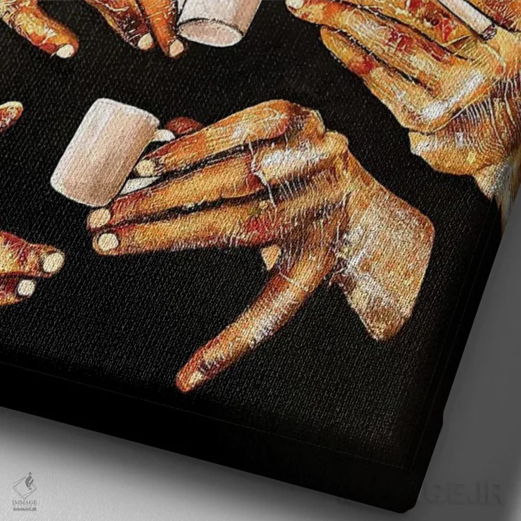 تابلو دکوراتیو گم شده در زمان اثر میخائیل بارانوفسکی - نمای نزدیک بافت بوم