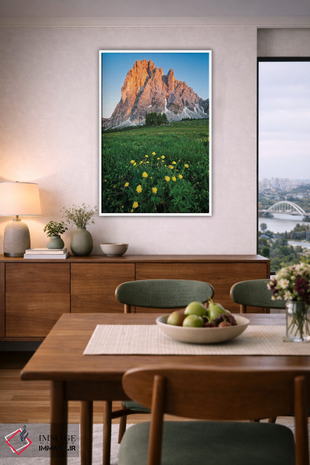 تابلو دکوراتیو شکوفایی در دولومیت ها اثر مائورو باتیستلی - D6W