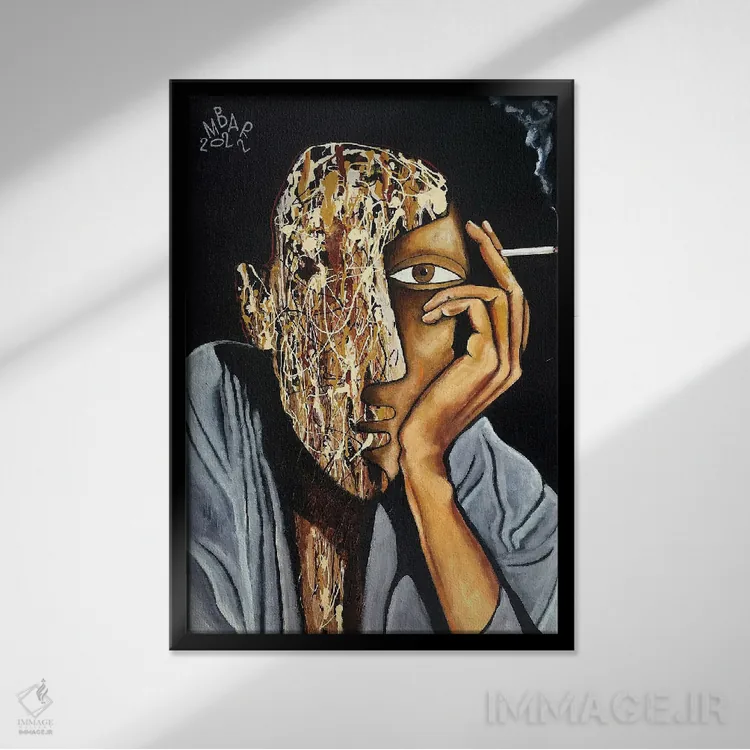 تابلو دکوراتیو کاپوچینو اثر میخائیل بارانوفسکی - نمای قابدار مشکی