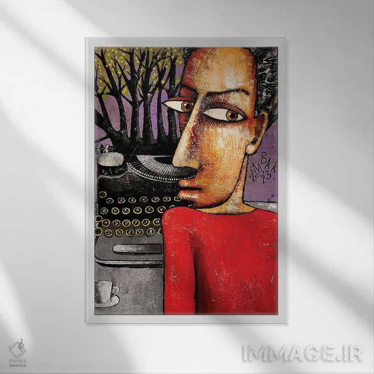 تابلو دکوراتیو جنگل عمیق اثر میخائیل بارانوفسکی - نمای قابدار سفید