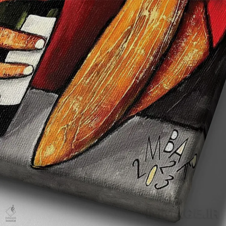 تابلو دکوراتیو ژرفا اثر میخائیل بارانوفسکی - نمای نزدیک بافت بوم