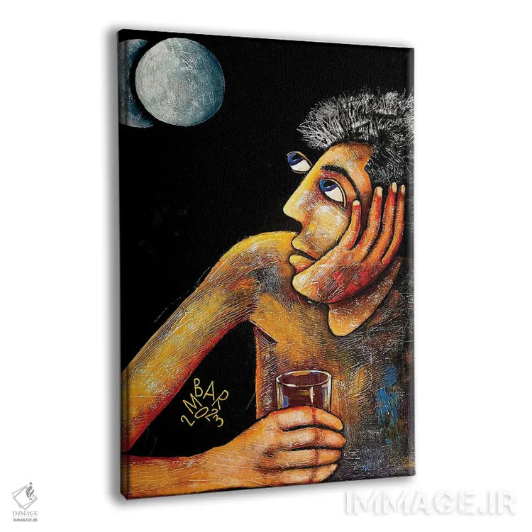 تابلو دکوراتیو تقاطع دو ماه اثر میخائیل بارانوفسکی - نمای پرسپکتیو محصول