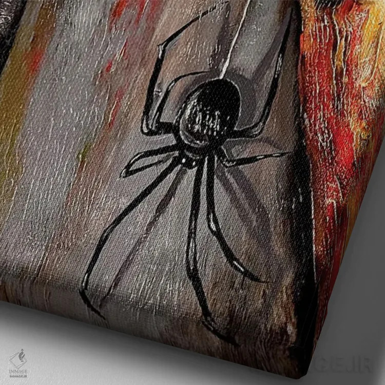 تابلو دکوراتیو بازی دونفره اثر میخائیل بارانوفسکی - نمای نزدیک بافت بوم