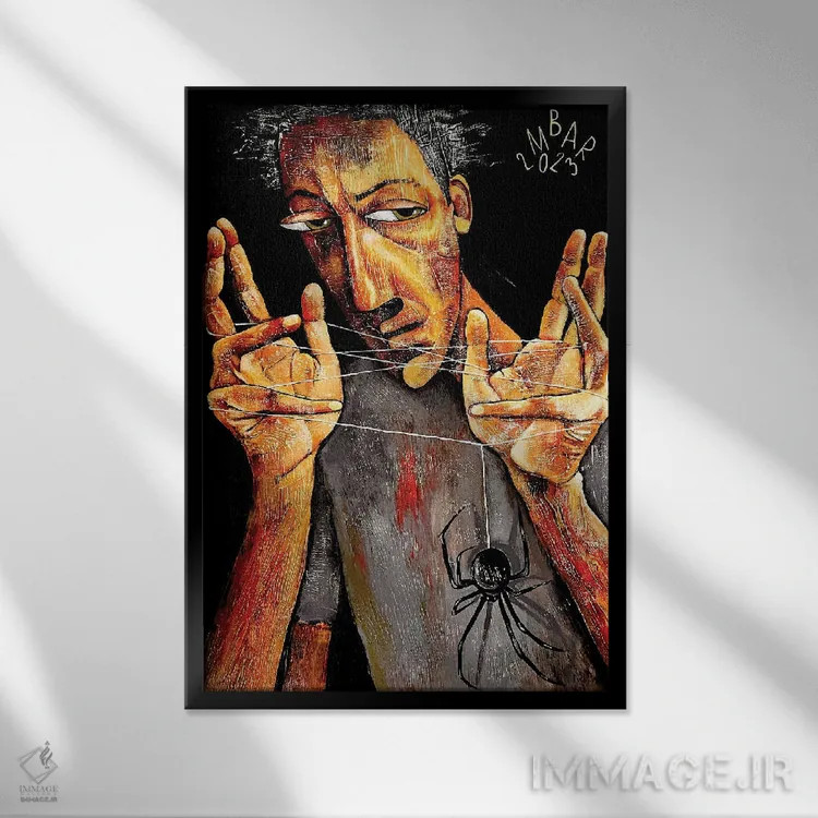 تابلو دکوراتیو بازی دونفره اثر میخائیل بارانوفسکی - نمای قابدار مشکی