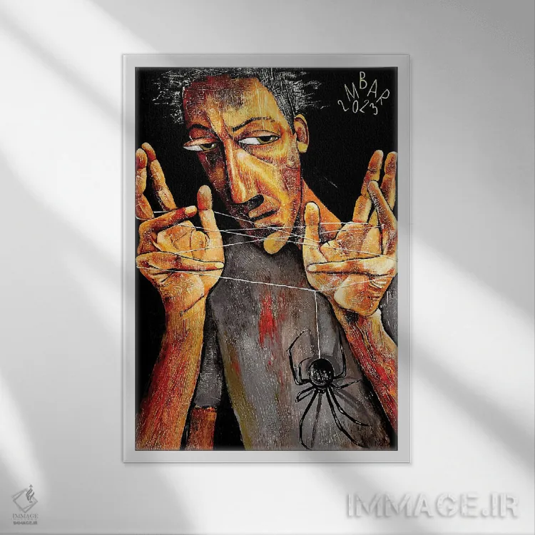 تابلو دکوراتیو بازی دونفره اثر میخائیل بارانوفسکی - نمای قابدار سفید