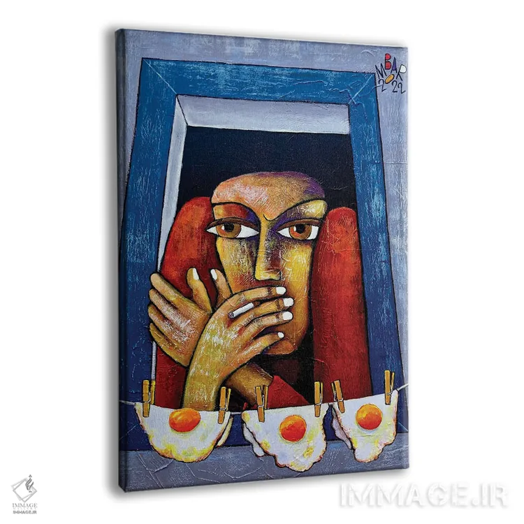 تابلو دکوراتیو تخم نمایش اثر میخائیل بارانوفسکی - نمای پرسپکتیو محصول