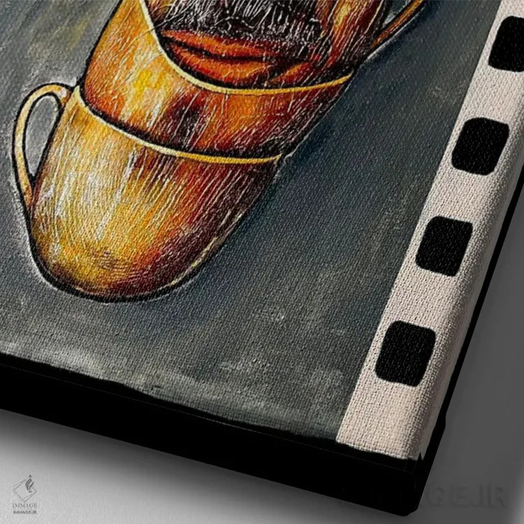 تابلو دکوراتیو فریم بیست وپنجم اثر میخائیل بارانوفسکی - نمای نزدیک بافت بوم