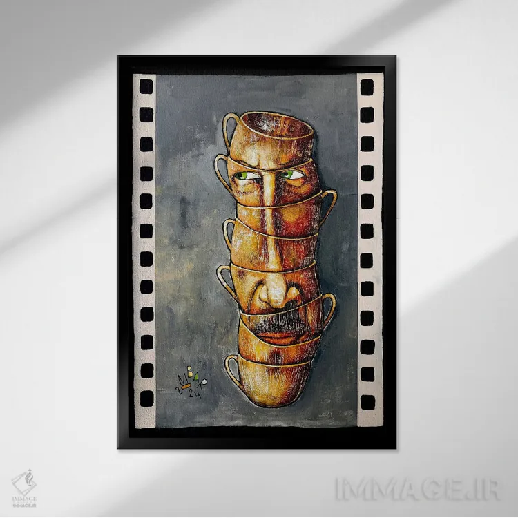 تابلو دکوراتیو فریم بیست وپنجم اثر میخائیل بارانوفسکی - نمای قابدار مشکی