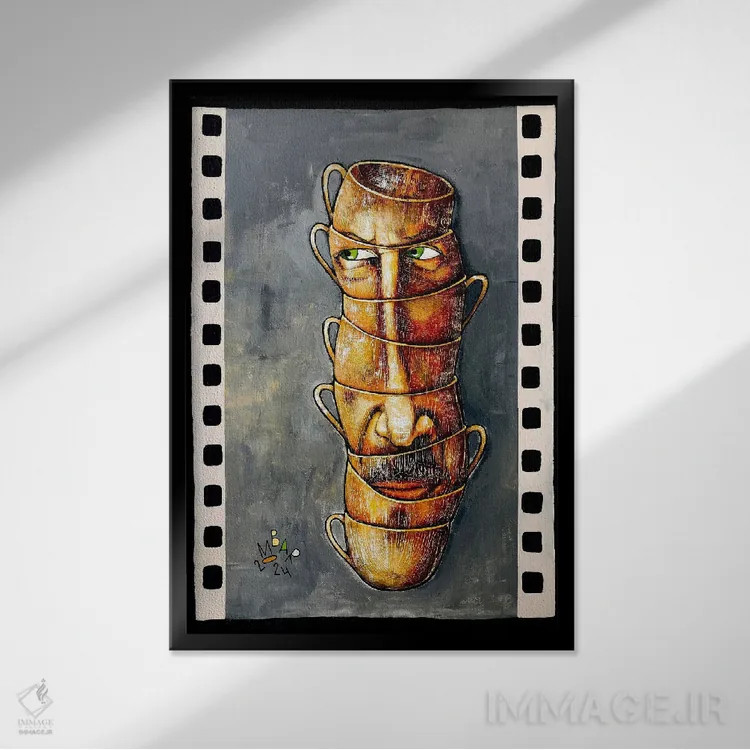 تابلو دکوراتیو فریم بیست وپنجم اثر میخائیل بارانوفسکی - نمای قابدار مشکی