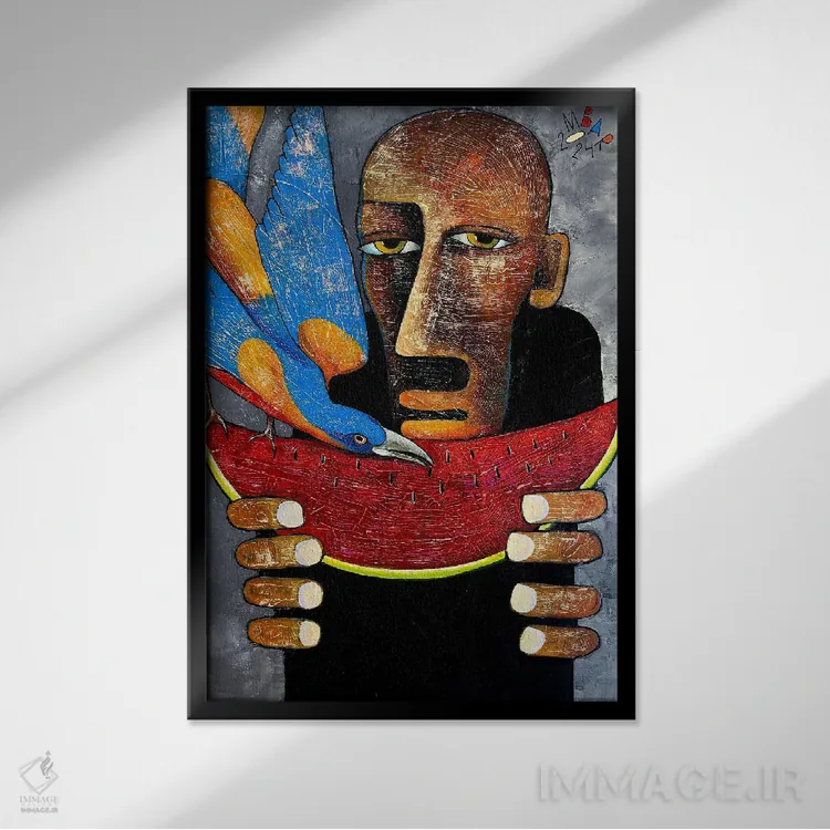 تابلو دکوراتیو همزیستی اثر میخائیل بارانوفسکی - نمای قابدار مشکی