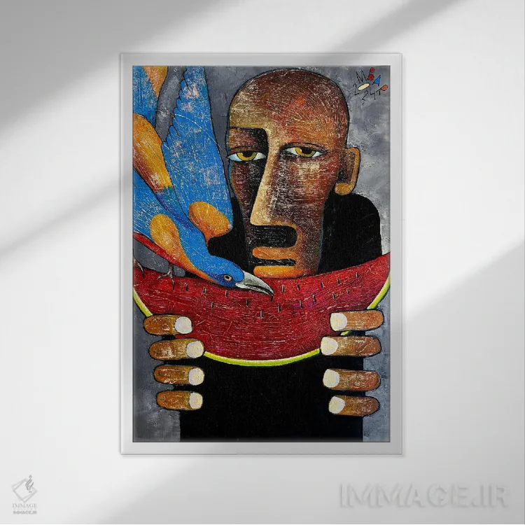 تابلو دکوراتیو همزیستی اثر میخائیل بارانوفسکی - نمای قابدار سفید