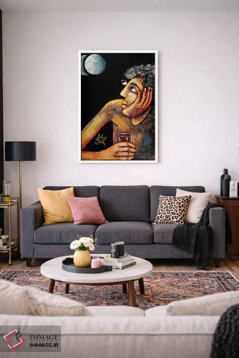 تابلو دکوراتیو تقاطع دو ماه اثر میخائیل بارانوفسکی - D3W