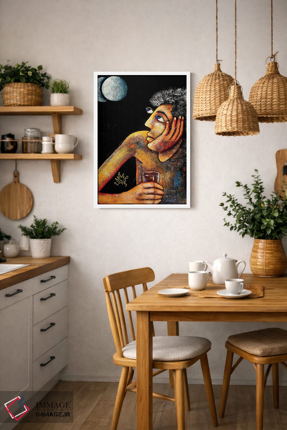 تابلو دکوراتیو تقاطع دو ماه اثر میخائیل بارانوفسکی - D4W