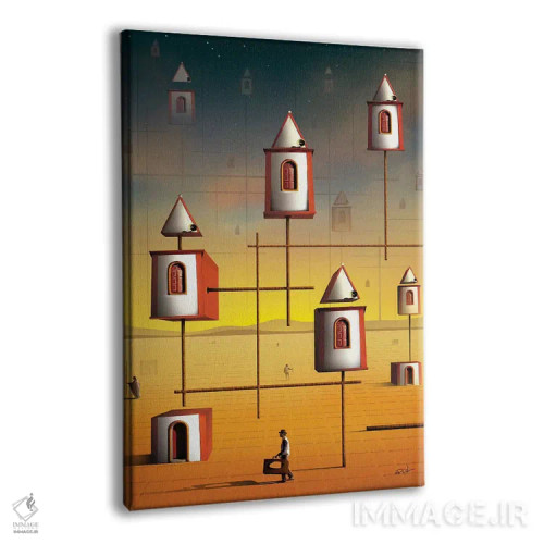 تابلو دکوراتیو جوامع اثر مارسل کارام - نمای پرسپکتیو محصول