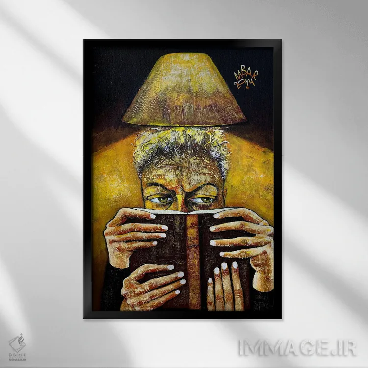 تابلو دکوراتیو پالپ فیکشن اثر میخائیل بارانوفسکی - نمای قابدار مشکی