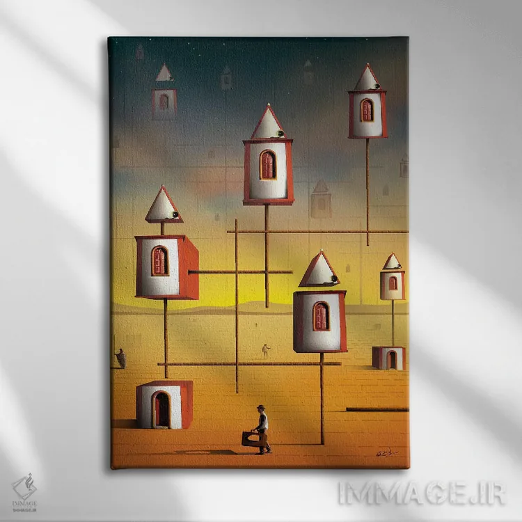 تابلو دکوراتیو جوامع اثر مارسل کارام - نمای روبهرو روی دیوار