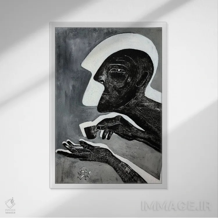 تابلو دکوراتیو قهوه سیاه اثر میخائیل بارانوفسکی - نمای قابدار سفید