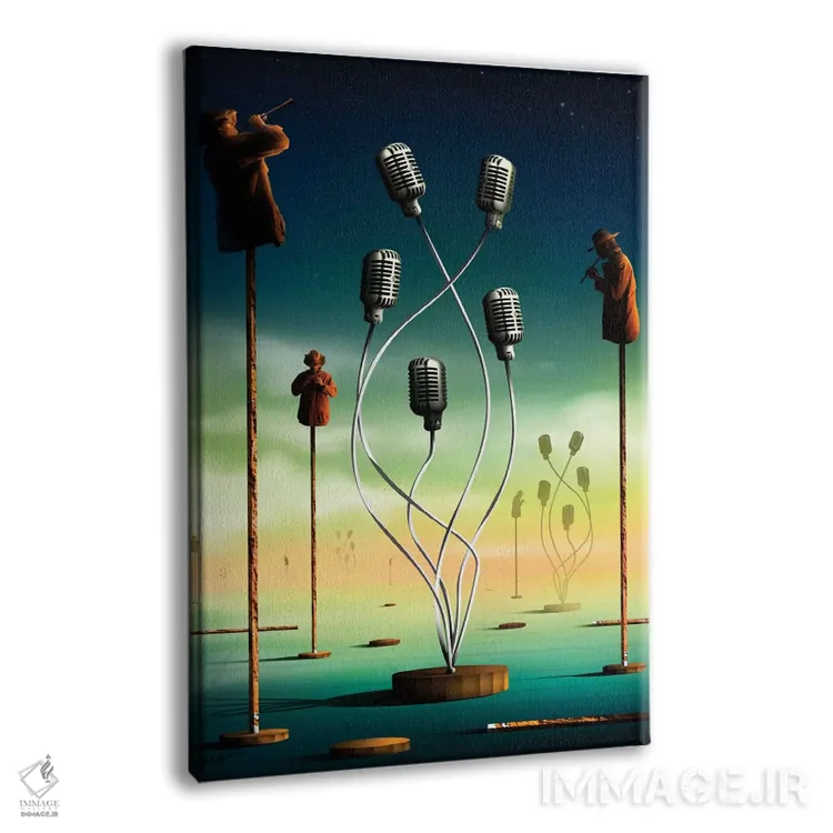 تابلو دکوراتیو فلوت نوازان اثر مارسل کارام - نمای پرسپکتیو محصول