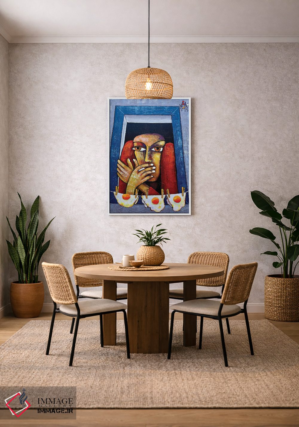 تابلو دکوراتیو تخم نمایش اثر میخائیل بارانوفسکی - D3W