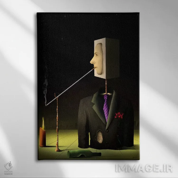 تابلو دکوراتیو مردی در شب اثر مارسل کارام - نمای روبهرو روی دیوار