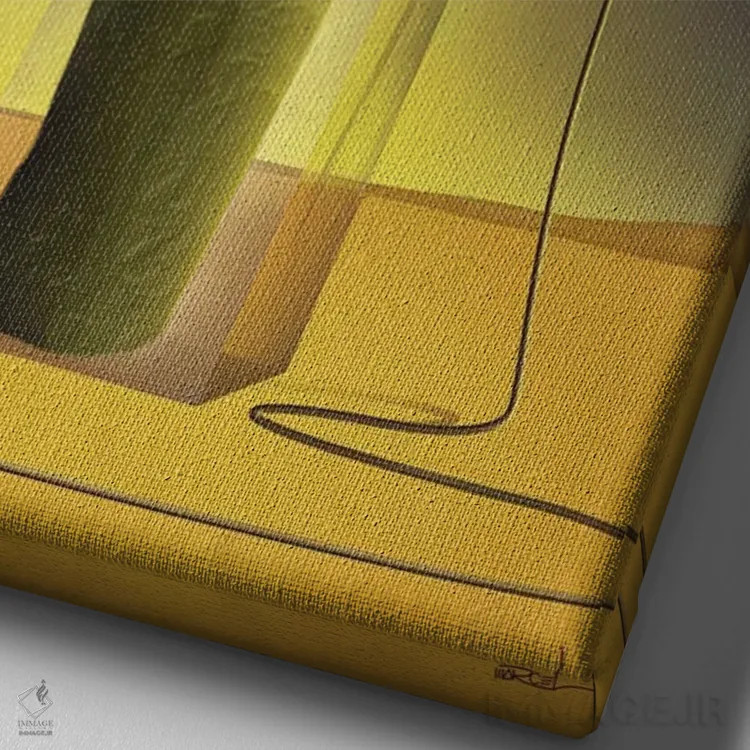 تابلو دکوراتیو مرد روی صلیب اثر مارسل کارام - نمای نزدیک بافت بوم