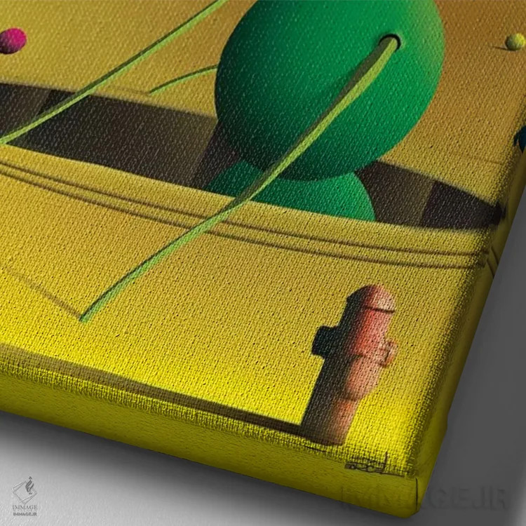 تابلو دکوراتیو حشرات اثر مارسل کارام - نمای نزدیک بافت بوم