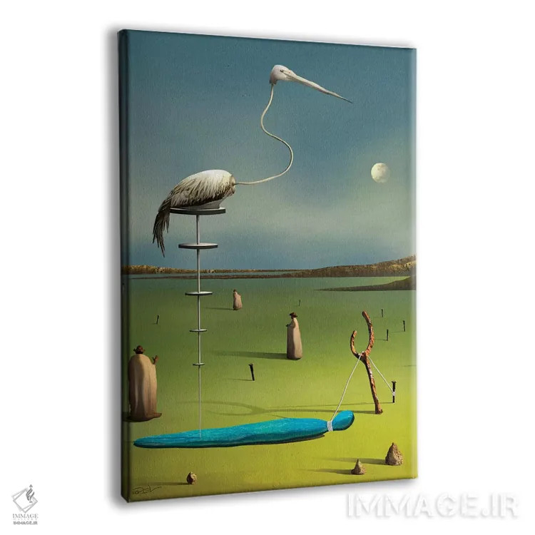 تابلو دکوراتیو درنا اثر مارسل کارام - نمای پرسپکتیو محصول