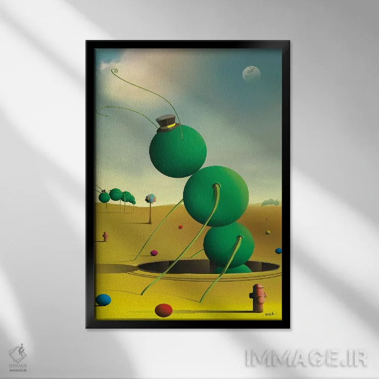 تابلو دکوراتیو حشرات اثر مارسل کارام - نمای قابدار مشکی