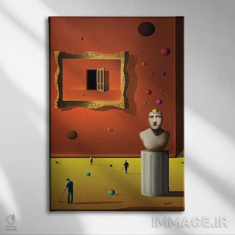 تابلوی منحنی اثر مارسل کارام - نمای روبهرو روی دیوار