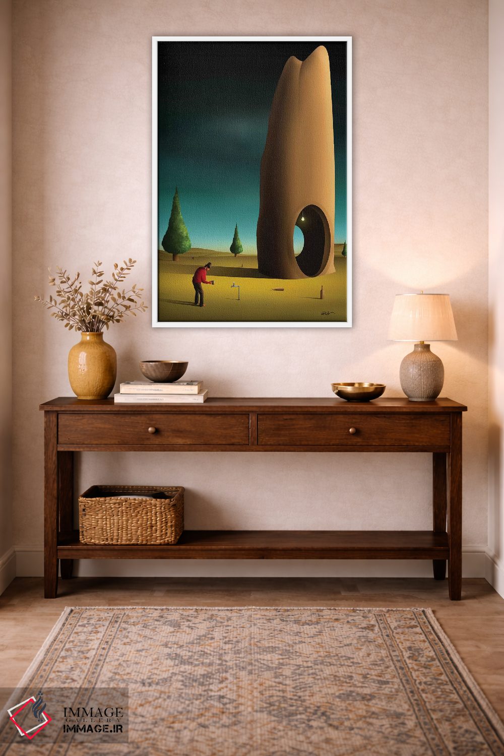 تابلو دکوراتیو صحنه ای با درختان کاج اثر مارسل کارام - D2W