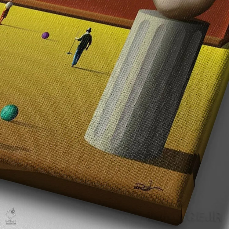 تابلوی منحنی اثر مارسل کارام - نمای نزدیک بافت بوم