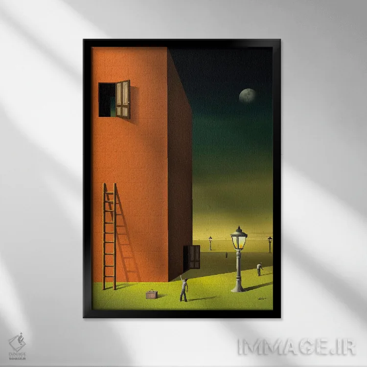 تابلو دکوراتیو درها اثر مارسل کارام - نمای قابدار مشکی