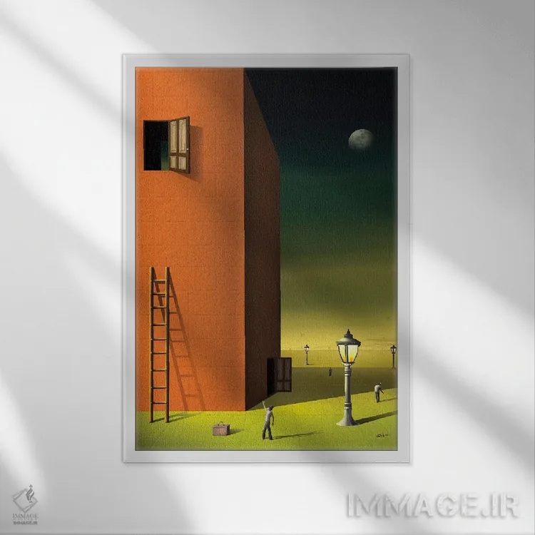 تابلو دکوراتیو درها اثر مارسل کارام - نمای قابدار سفید