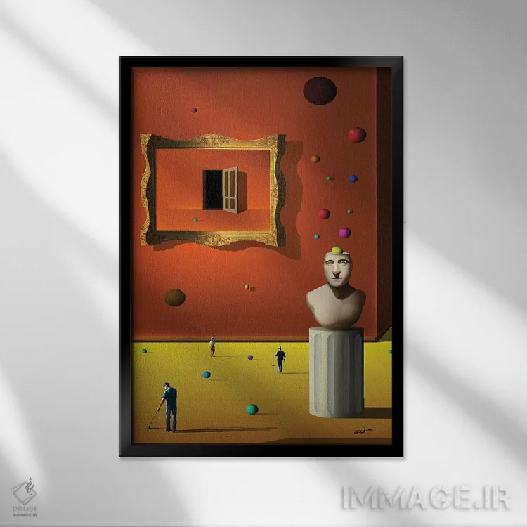 تابلوی منحنی اثر مارسل کارام - نمای قابدار مشکی