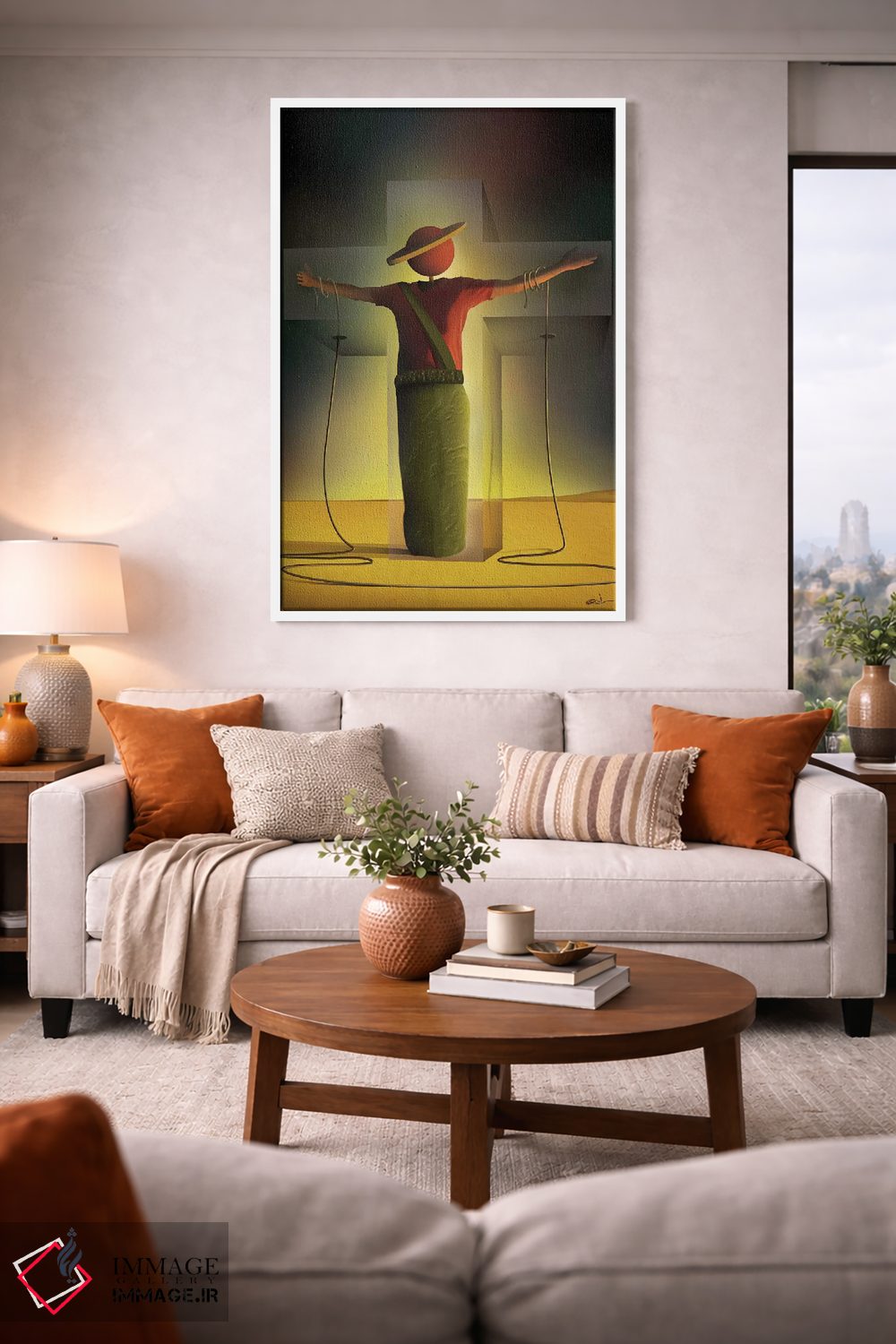تابلو دکوراتیو مرد روی صلیب اثر مارسل کارام - D1W