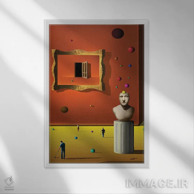 تابلوی منحنی اثر مارسل کارام - نمای قابدار سفید