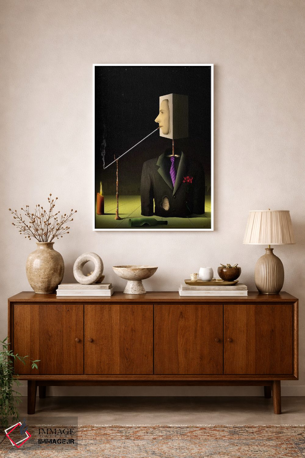 تابلو دکوراتیو مردی در شب اثر مارسل کارام - D1W